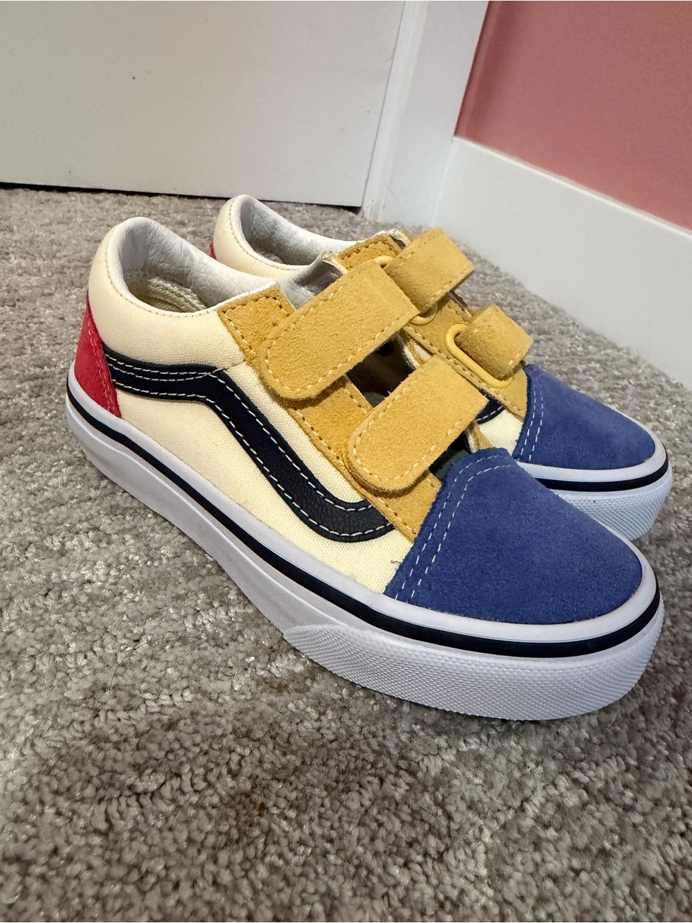 Kids Multicolor Vans Sneakers - Yellow/Blue/Red